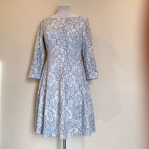 Lace fit and flare dress